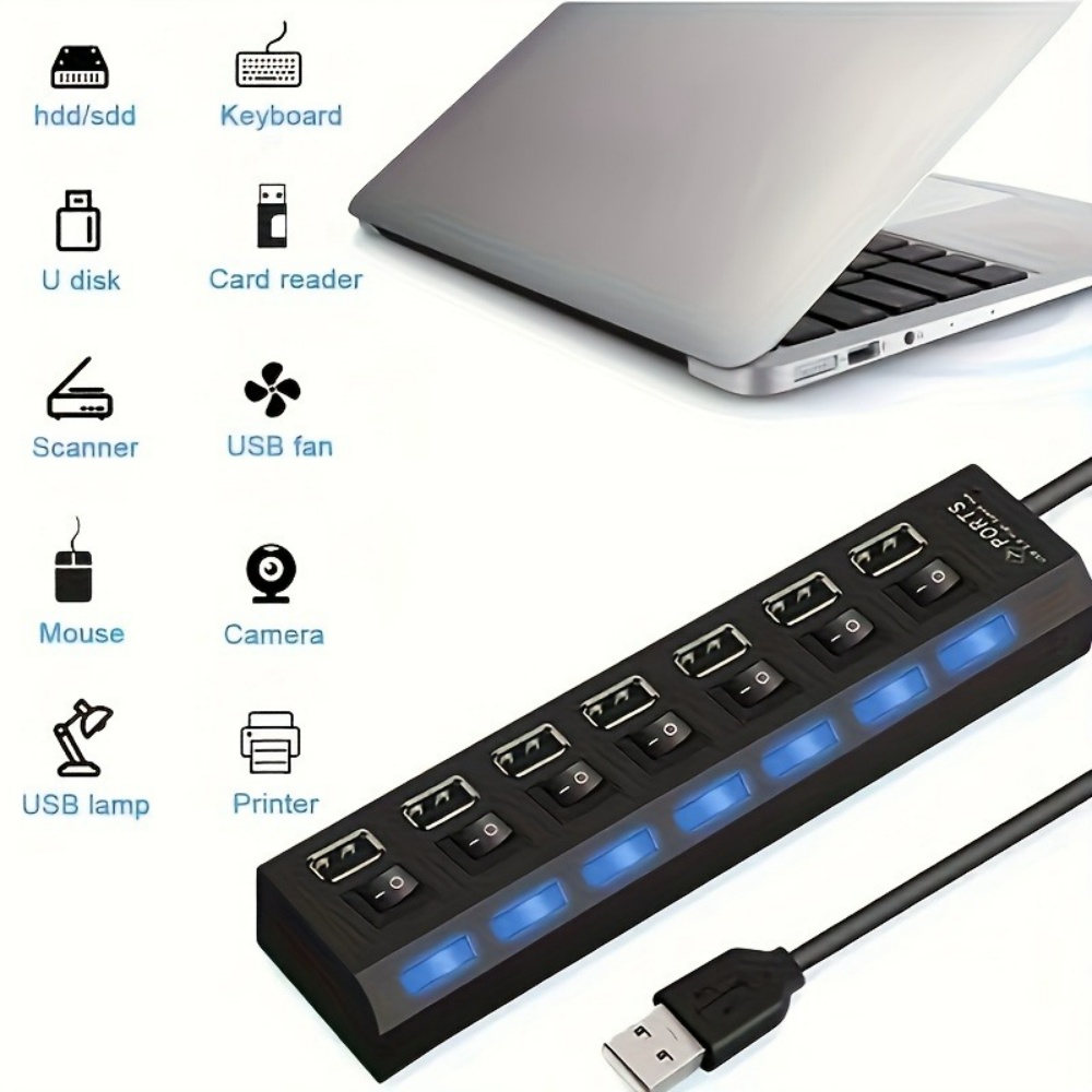 USB 3.0 Hub 4 7 Port Multi USB - Usb Hub 7 Port review and price
