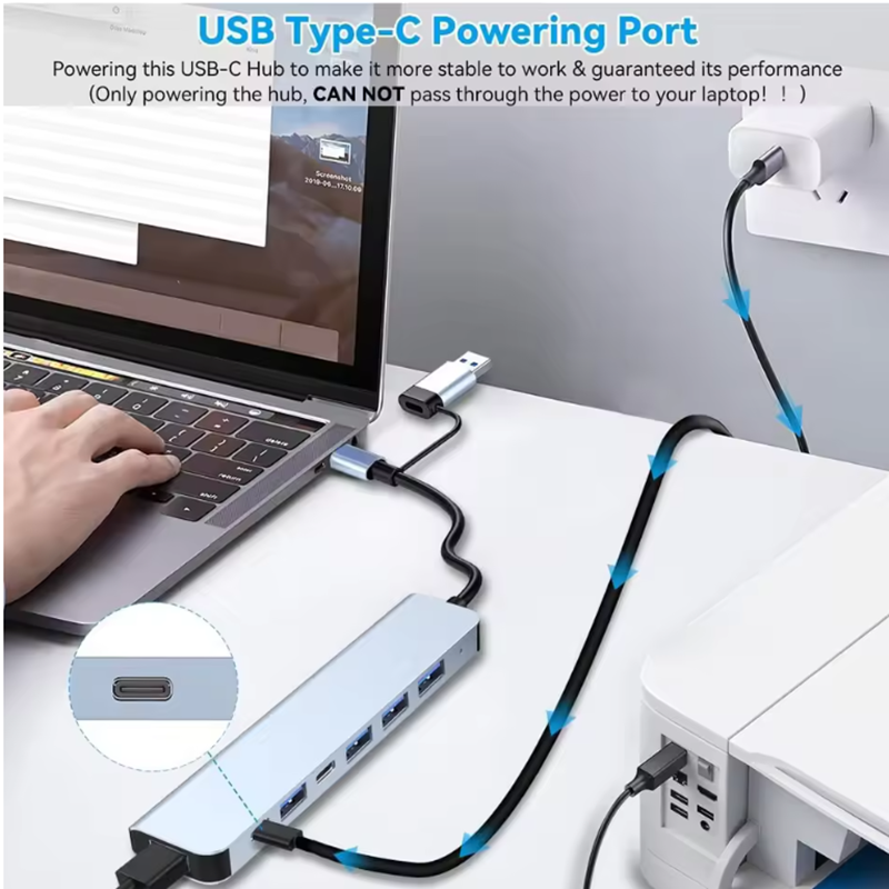 7 Ports USB A C Hub Concentrat - Usb Hub 7 Port review and price
