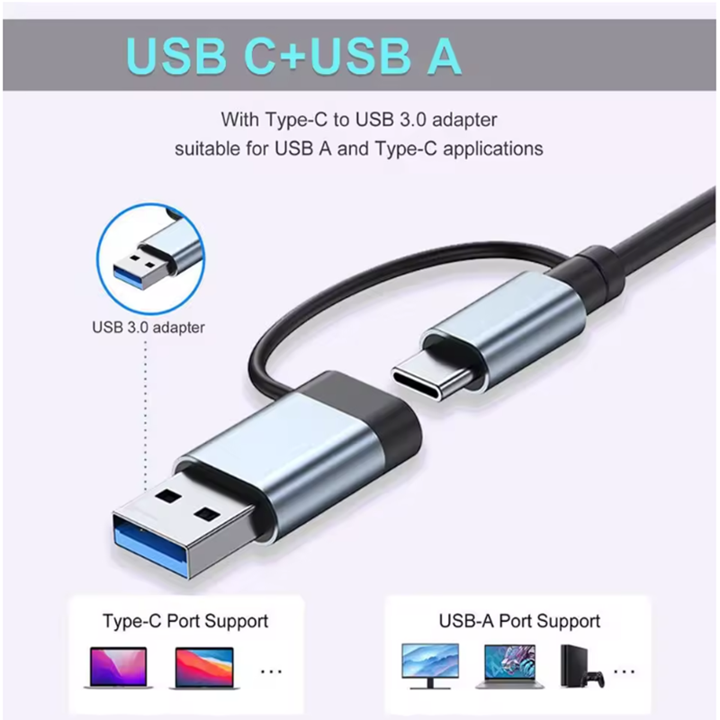 7 Ports USB A C Hub Concentrat - Usb Hub 7 Port review and price