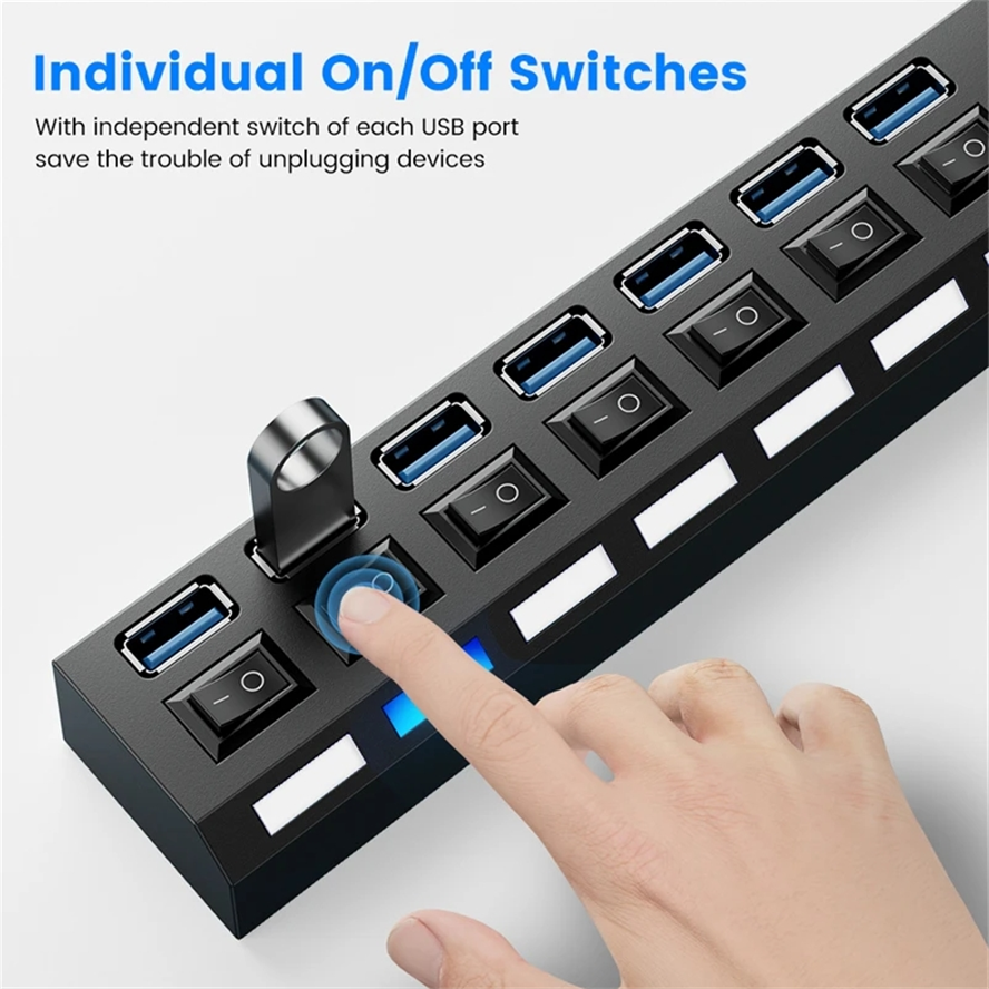 USB HUB USB Switch Hub 3.0 Ada - Usb Hub 7 Port review and price