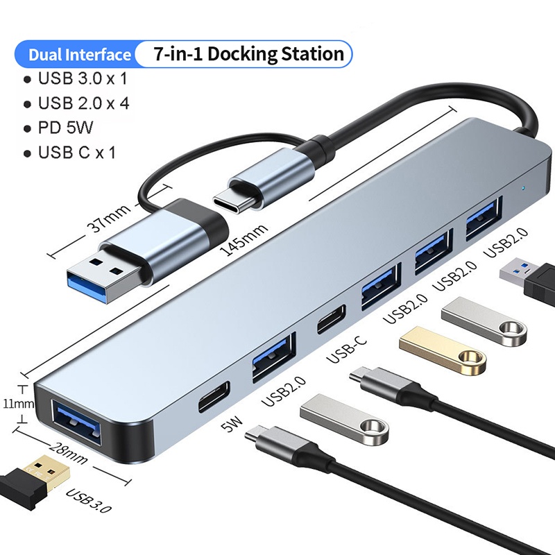 7 In 1 USB C Extender Adapter  - Usb Hub 7 Port review and price