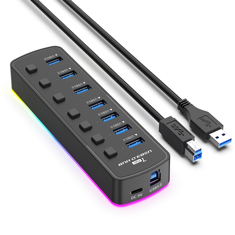 RGB 7-Port USB 3.0 Hub 5Gbps S - Usb Hub 7 Port review and price