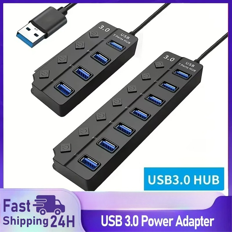 4/7-Port USB 3.0 Hub with LED  - Usb Hub 7 Port review and price