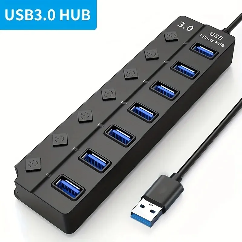 4/7-Port USB 3.0 Hub with LED  - Usb Hub 7 Port review and price