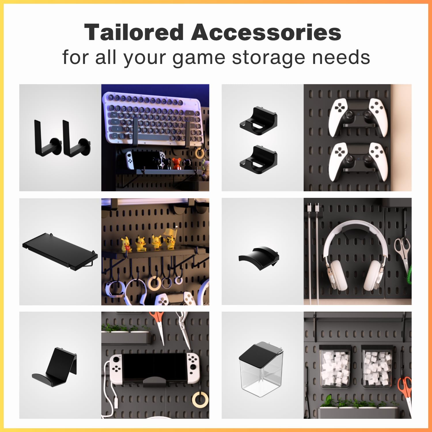 33x22 Inch Black Peg Board Org - Tech Accessories Board review and price