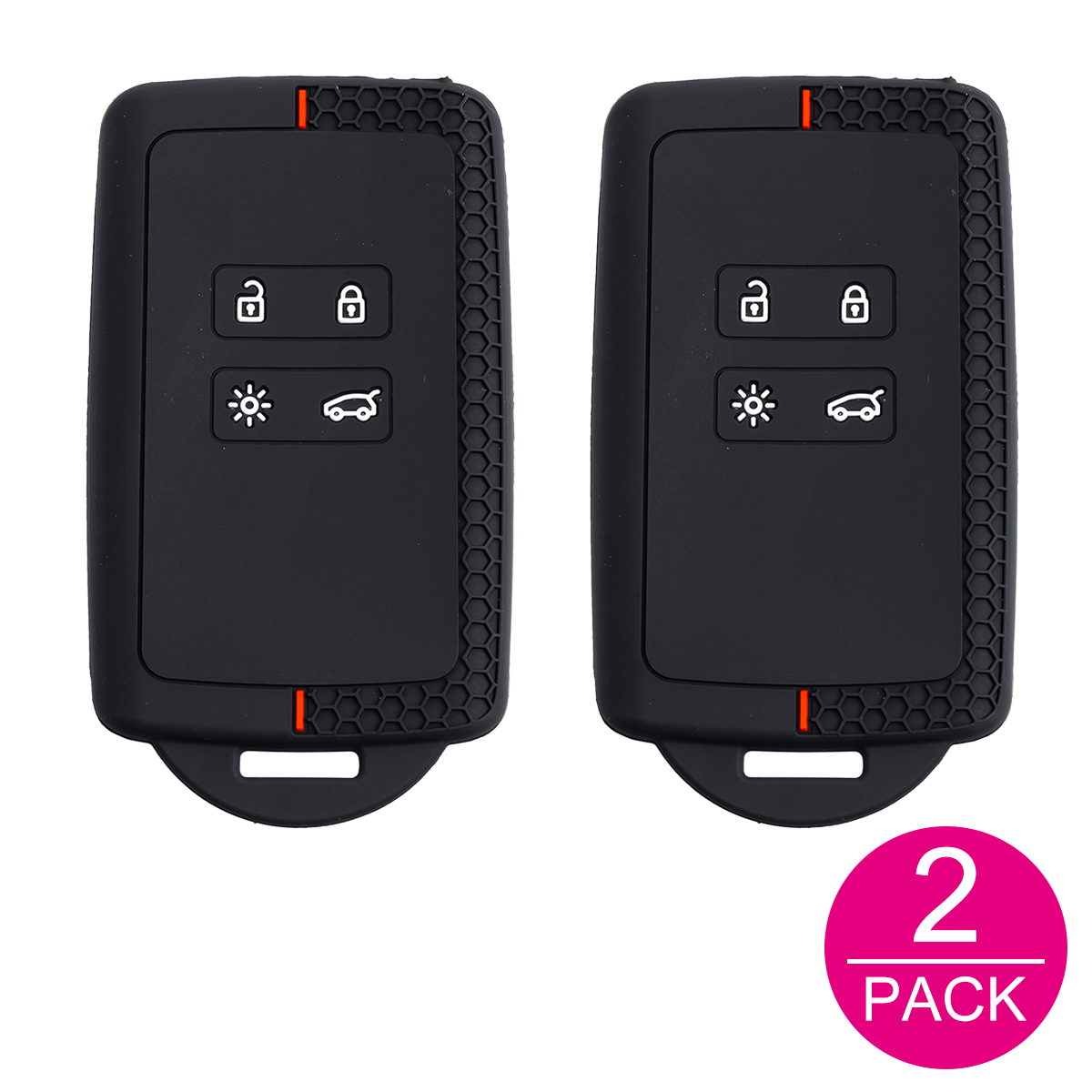 2x Silicone Car Key Fob Cover  - Tech Keychain Accessories review and price