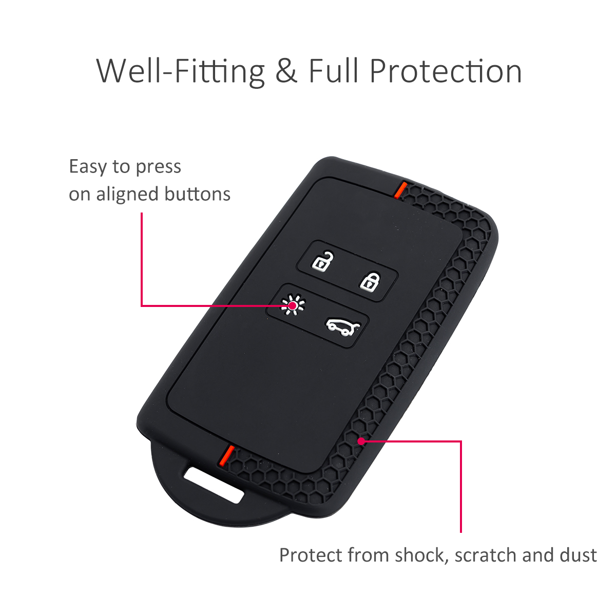 2x Silicone Car Key Fob Cover  - Tech Keychain Accessories review and price