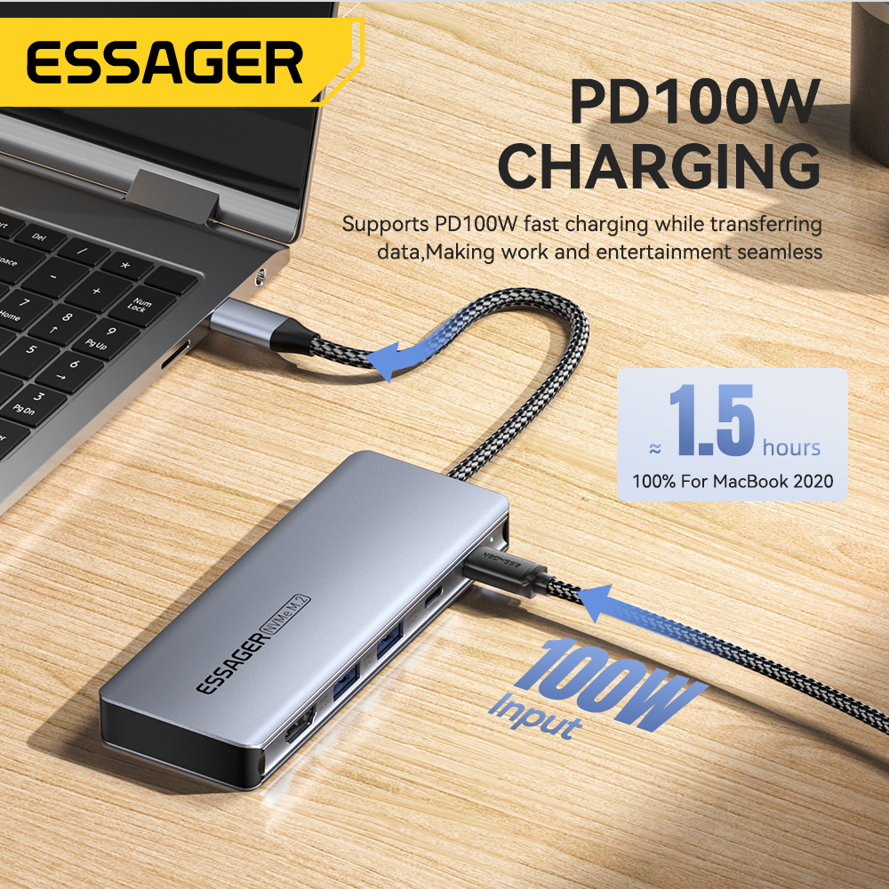 Essager USB C Hub With M.2 SSD - Usb Hub 7 Port review and price