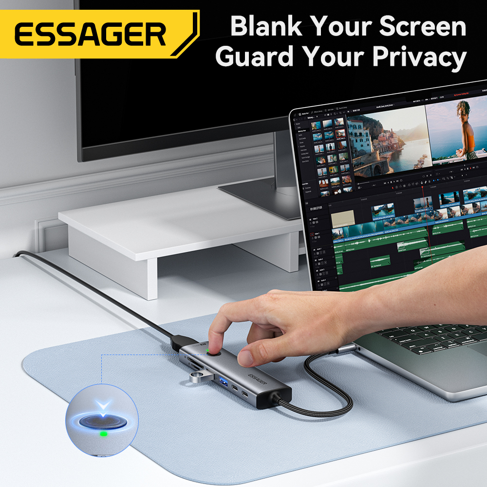 Essager USB C HUB 4K 7-in-1 Ty - Usb Hub 7 Port review and price